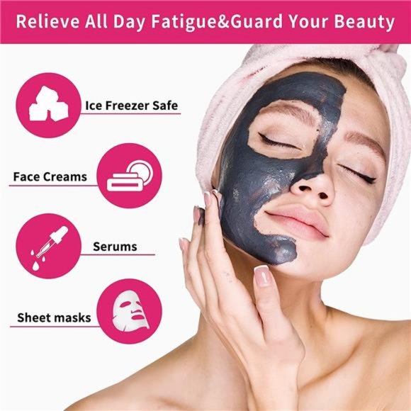 Ice Roller for Face, 2 PCS Ice Globes for Facials Massager, Freezer Safe - Picture 4 of 6